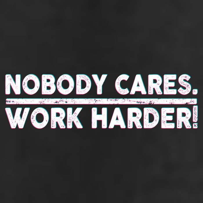 Retro Nobody Cares Work Harder Distressed 12oz Stainless Steel Coffee Mug