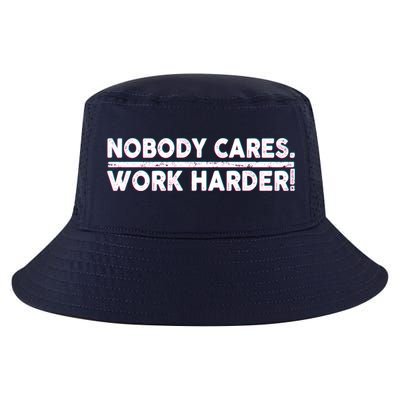 Retro Nobody Cares Work Harder Distressed Cool Comfort Performance Bucket Hat