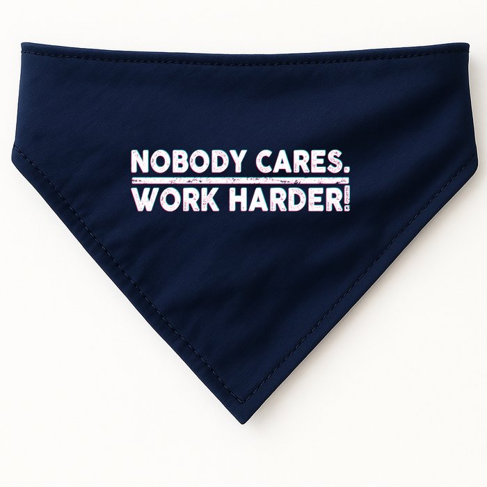 Retro Nobody Cares Work Harder Distressed USA-Made Doggie Bandana