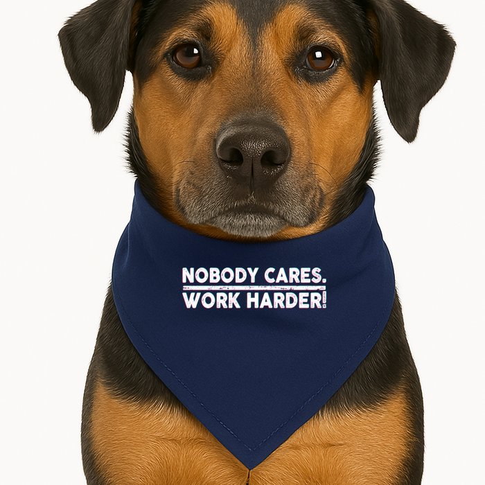 Retro Nobody Cares Work Harder Distressed USA-Made Doggie Bandana