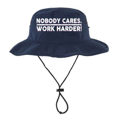 Retro Nobody Cares Work Harder Distressed Bucket Hat