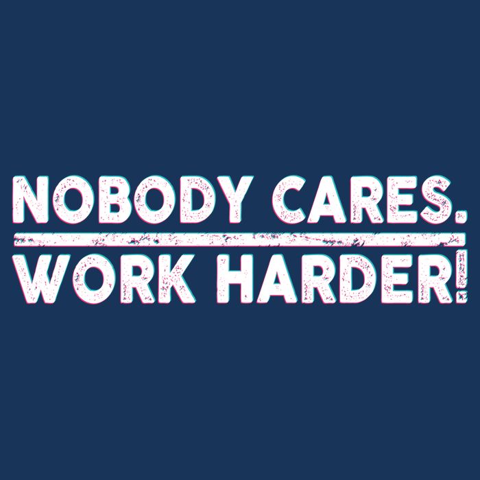 Retro Nobody Cares Work Harder Distressed Youth Performance Sprint T-Shirt