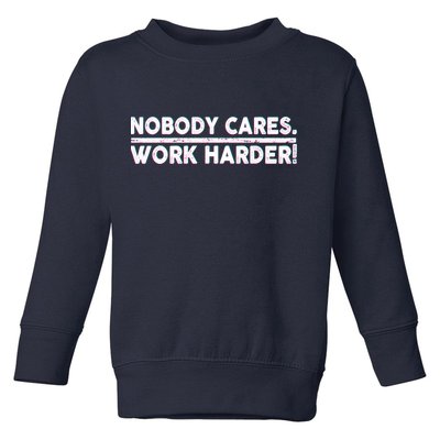 Retro Nobody Cares Work Harder Distressed Toddler Sweatshirt