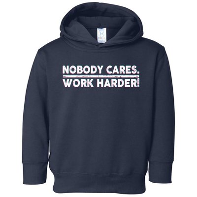 Retro Nobody Cares Work Harder Distressed Toddler Hoodie