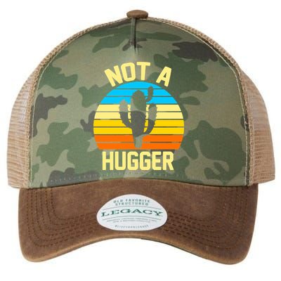 Retro Not A Hugger Funny Legacy Tie Dye Trucker Hat