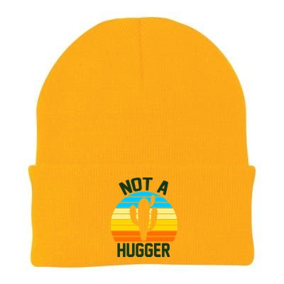 Retro Not A Hugger Funny Knit Cap Winter Beanie