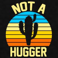 Retro Not A Hugger Funny Ladies PosiCharge Tri-Blend Wicking Tank