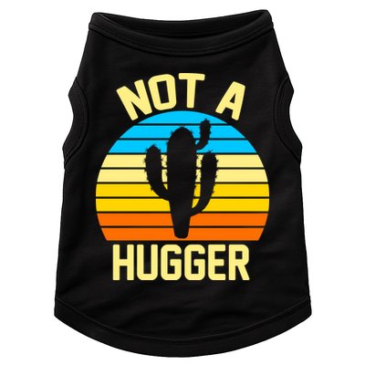 Retro Not A Hugger Funny Doggie Tank