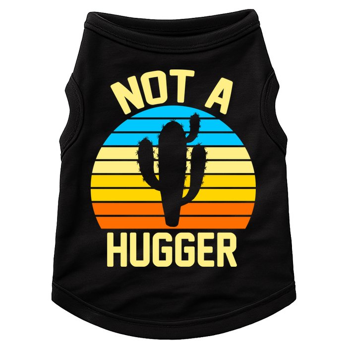 Retro Not A Hugger Funny Doggie Tank