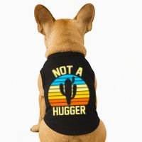 Retro Not A Hugger Funny Doggie Tank