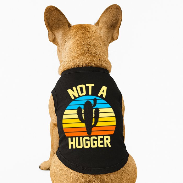 Retro Not A Hugger Funny Doggie Tank