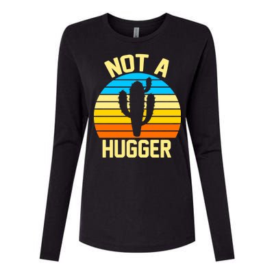 Retro Not A Hugger Funny Womens Cotton Relaxed Long Sleeve T-Shirt