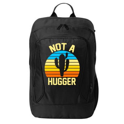 Retro Not A Hugger Funny City Backpack