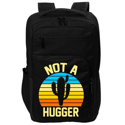 Retro Not A Hugger Funny Impact Tech Backpack