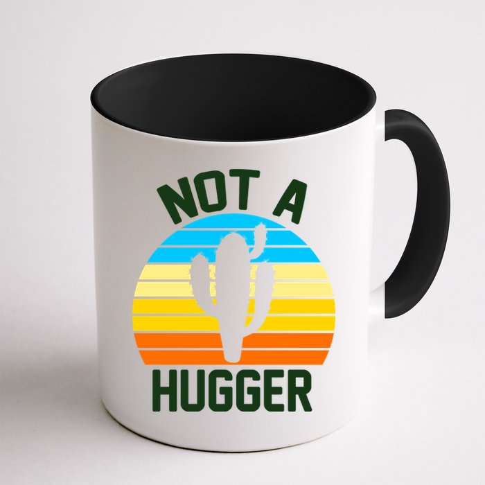 Retro Not A Hugger Funny Mug