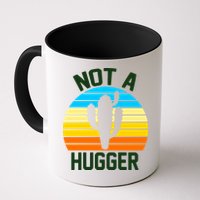 Retro Not A Hugger Funny Mug