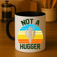 Retro Not A Hugger Funny Mug