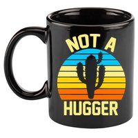 Retro Not A Hugger Funny 11oz C Handle Ceramic Mug