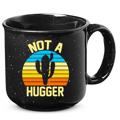 Retro Not A Hugger Funny 15oz Campfire Ceramic Mug