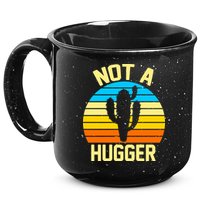 Retro Not A Hugger Funny 15oz Campfire Ceramic Mug