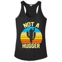 Retro Not A Hugger Funny Ladies PosiCharge Competitor Racerback Tank