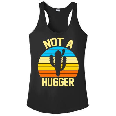 Retro Not A Hugger Funny Ladies PosiCharge Competitor Racerback Tank