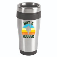 Retro Not A Hugger Funny 16oz Travel Tumbler