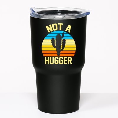 Retro Not A Hugger Funny Tumbler