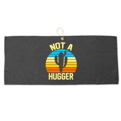 Retro Not A Hugger Funny Large Microfiber Waffle Golf Towel