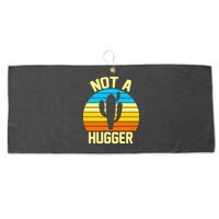 Retro Not A Hugger Funny Large Microfiber Waffle Golf Towel