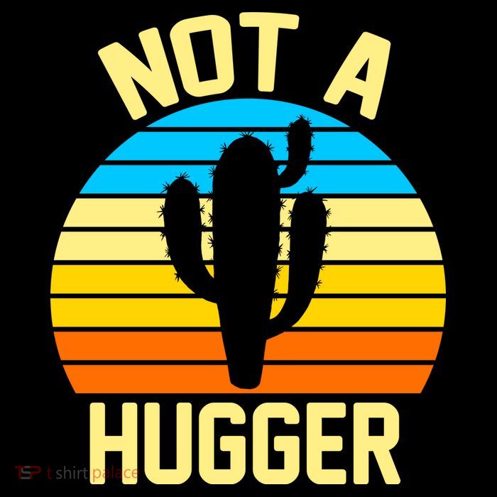 Retro Not A Hugger Funny Sustainable Knit Beanie
