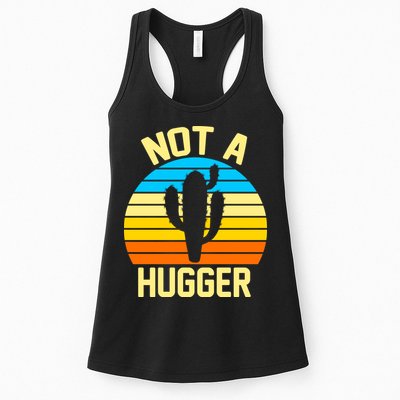 Retro Not A Hugger Funny Womens Tank Top