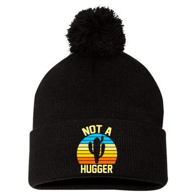 Retro Not A Hugger Funny Pom Pom 12in Knit Beanie