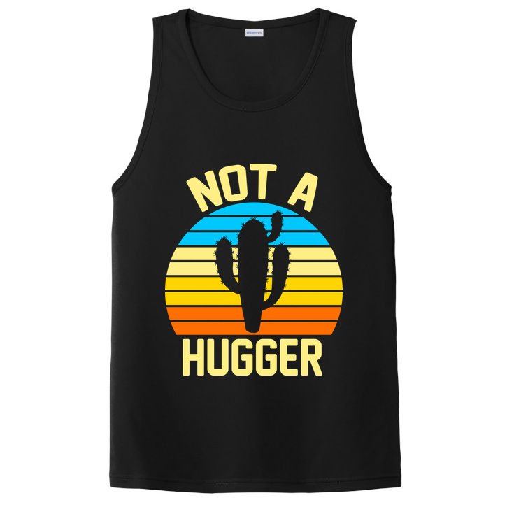 Retro Not A Hugger Funny PosiCharge Competitor Tank
