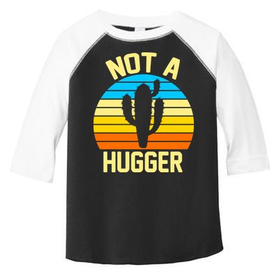 Retro Not A Hugger Funny Toddler Fine Jersey T-Shirt