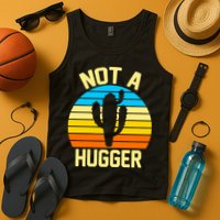 Retro Not A Hugger Funny Tank Top