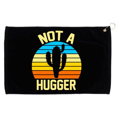 Retro Not A Hugger Funny Grommeted Golf Towel