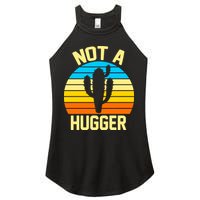 Retro Not A Hugger Funny Women's Perfect Tri Rocker Tank