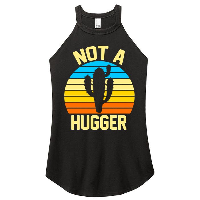 Retro Not A Hugger Funny Women's Perfect Tri Rocker Tank