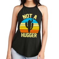 Retro Not A Hugger Funny Women's Perfect Tri Rocker Tank