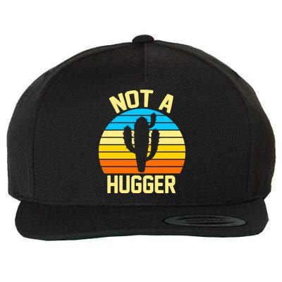 Retro Not A Hugger Funny Wool Snapback Cap