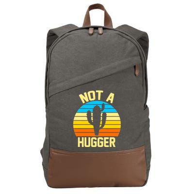 Retro Not A Hugger Funny Cotton Canvas Backpack