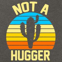 Retro Not A Hugger Funny Cotton Canvas Backpack