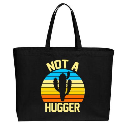 Retro Not A Hugger Funny Cotton Canvas Jumbo Tote