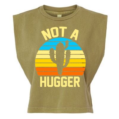 Retro Not A Hugger Funny Garment-Dyed Women's Muscle Tee