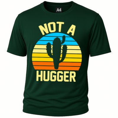 Retro Not A Hugger Funny Performance Shirt