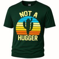 Retro Not A Hugger Funny Performance Shirt