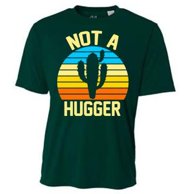 Retro Not A Hugger Funny Cooling Performance Crew T-Shirt