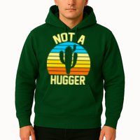 Retro Not A Hugger Funny Hoodie