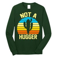 Retro Not A Hugger Funny Long Sleeve Shirt